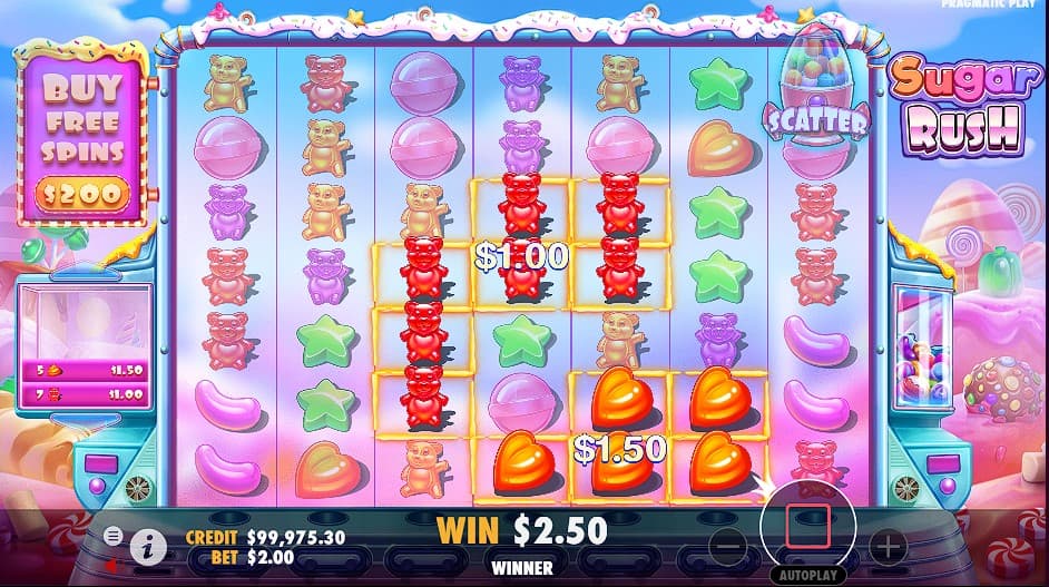 Play Sugar Rush Slot Machine at Ruby Vegas Online Casino