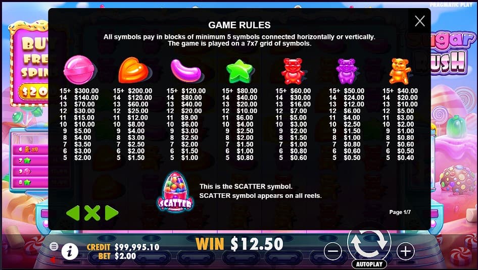 Play Sugar Rush Slot Machine at 1XBet Online Casino