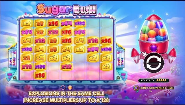 Play Sugar Rush Slot at Golden Crown Casino