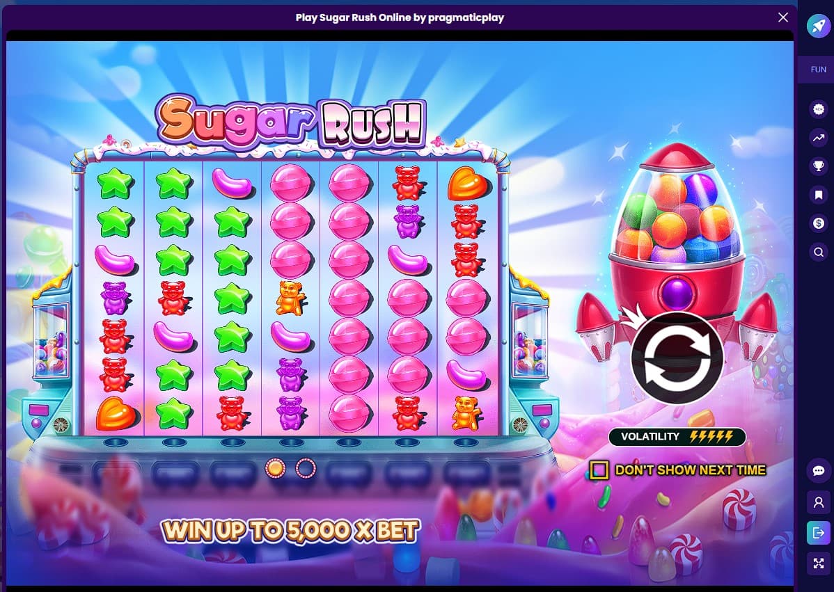 Play Sugar Rush Slot Machine at Bitdreams Casino