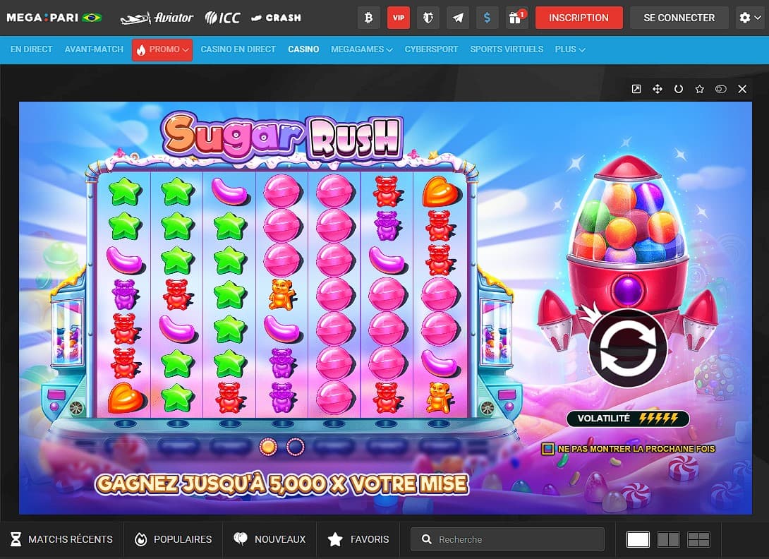 Play Sugar Rush Slot Machine at Megapari Casino
